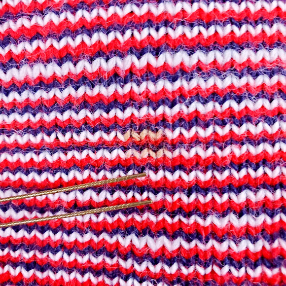 Knitmakers USA Scarf Adult's United States Of America Red/White/Blue Stars Retro - Picture 7 of 7